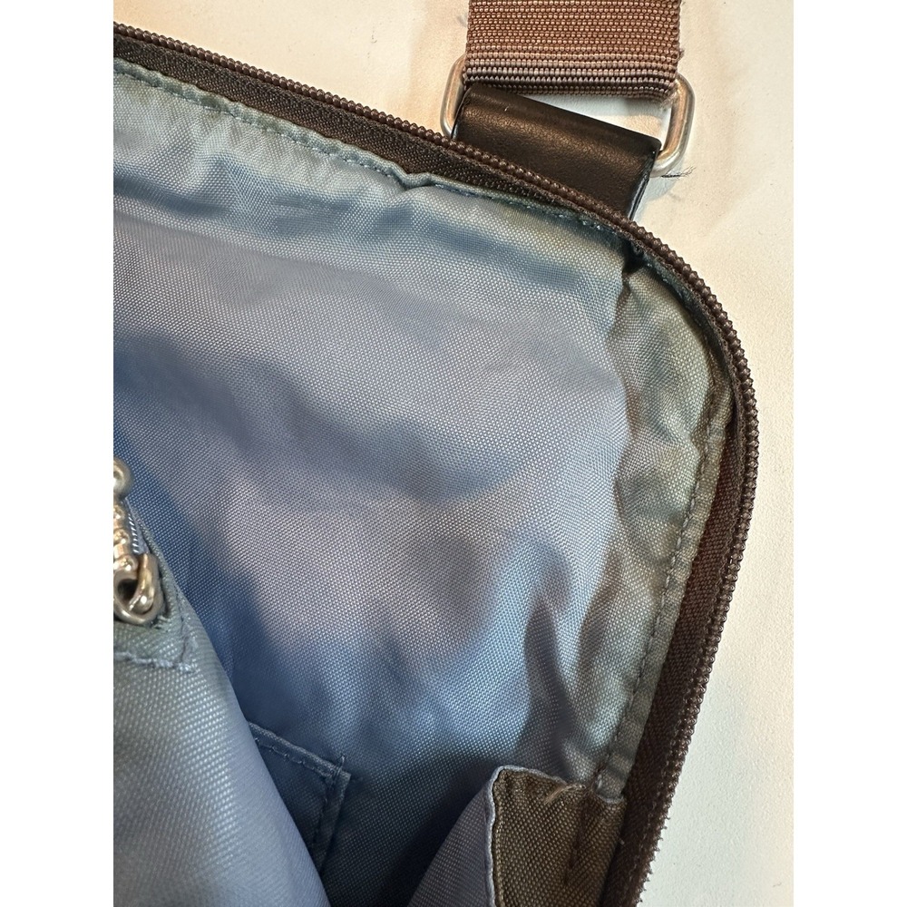 Baggallini Uptown Nylon Crossbody Sling Organizer Bag Travel Brown Khaki Medium - Picture 9 of 9